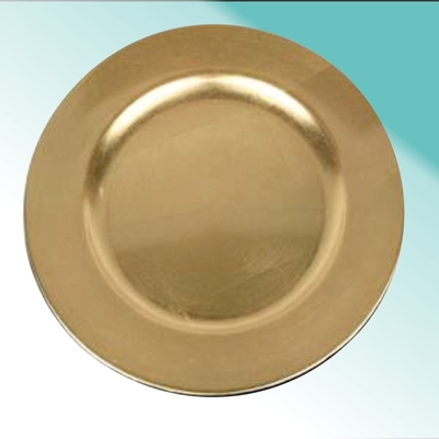 ../frankl24shop/Türkis PLATZTELLER - gold matt 32 cm